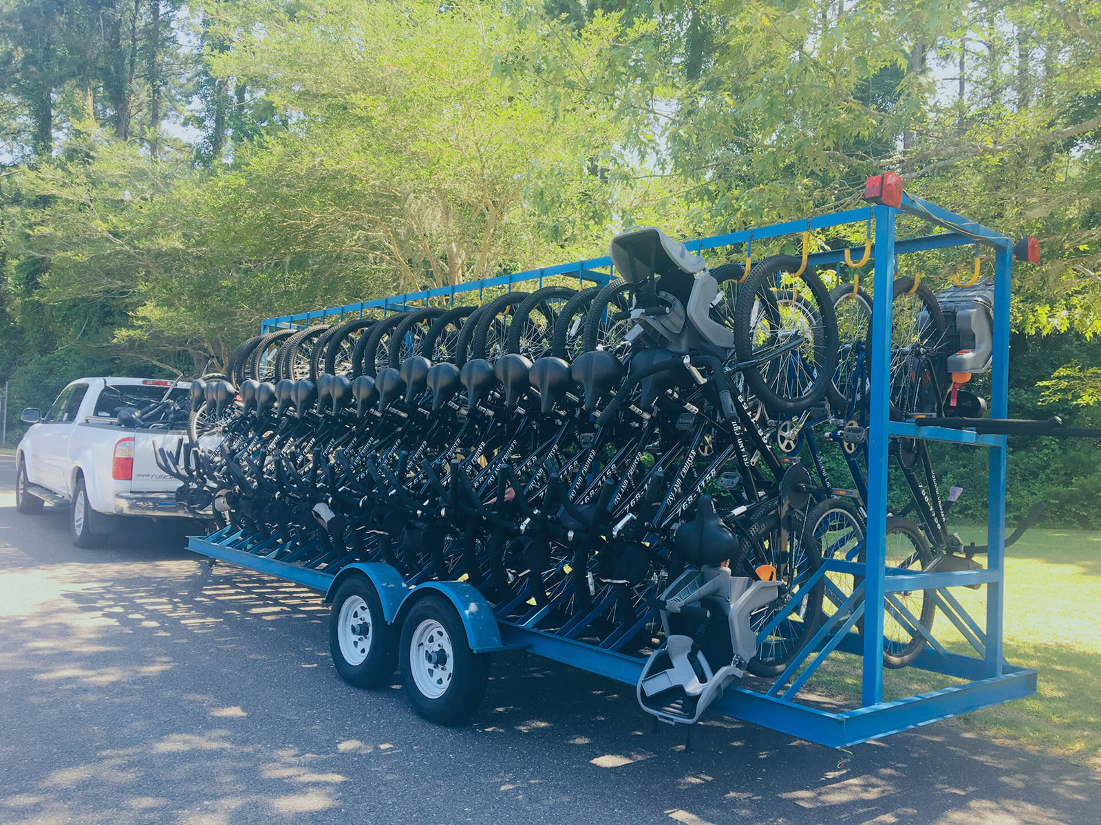 large trailer and truck
